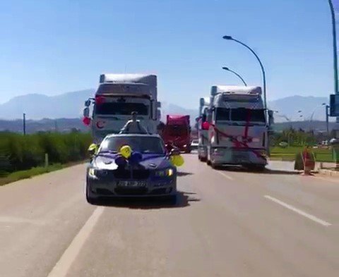 Tırcı Kuzenlerden Sünnet Çocuğuna Görkemli Konvoy