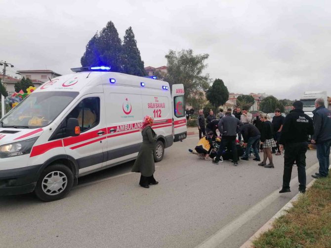 Çan’da Yolun Karşısına Geçen Yayaya Otomobil Çarptı