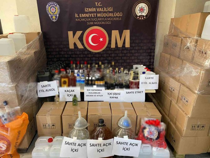 İ̇zmir’de Yaklaşan Yılbaşı Öncesi Sahte İçki Operasyonu