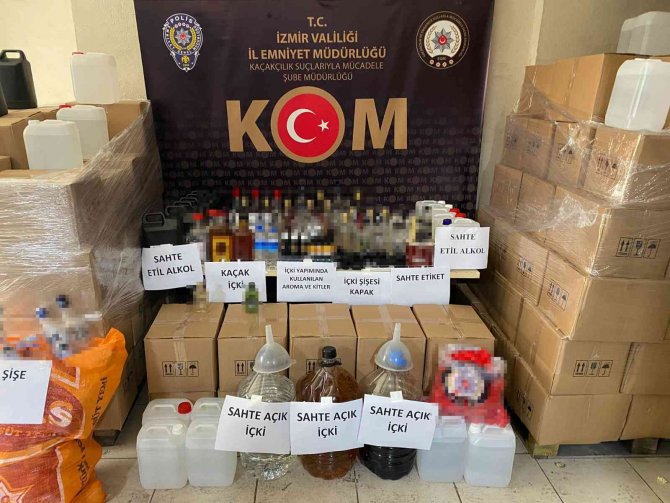 İ̇zmir’de Yaklaşan Yılbaşı Öncesi Sahte İçki Operasyonu