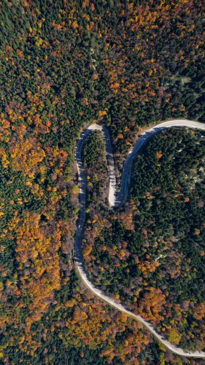 Uludağ’da Sonbahar Güzelliği Havadan Görüntülendi