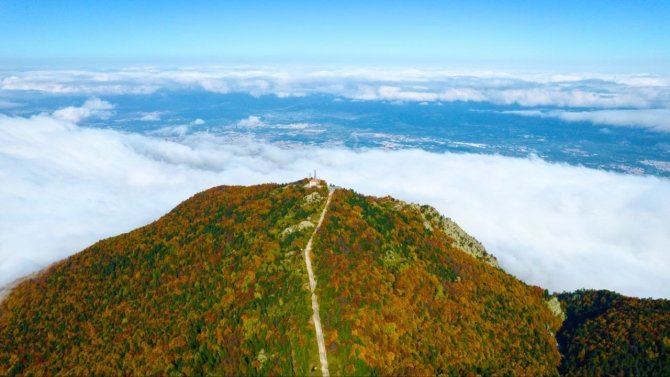 Uludağ’da Sonbahar Güzelliği Havadan Görüntülendi