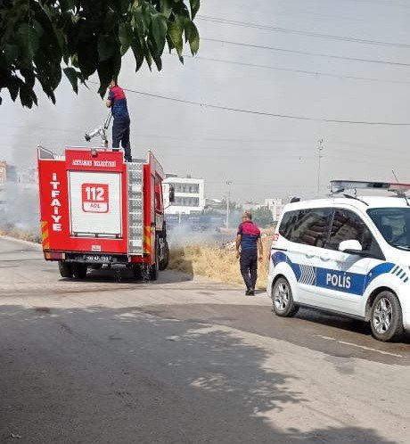 Otluk Alanda Çıkan Yangın Korkuttu
