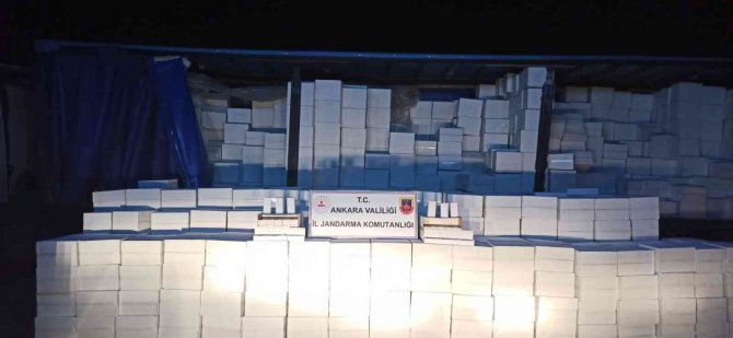 Ankara’da 21 Milyonu Aşkın Bandrolsüz Makaron Ele Geçirildi