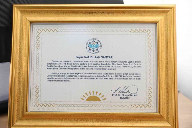 Prof. Dr. Aziz Sancar’ın İsmi Alkü’de Unutulmayacak