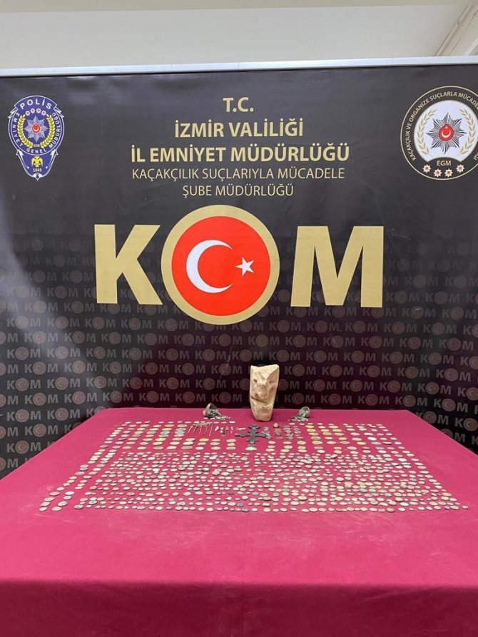 İ̇zmir’de Bin 85 Adet Tarihi Eser Ele Geçirildi
