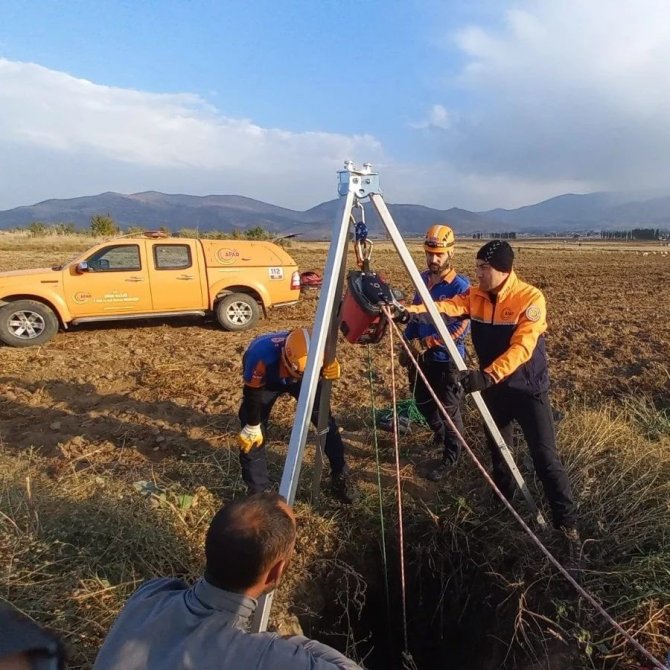 Keçiyi Düştüğü Su Kuyusundan Afad Kurtardı
