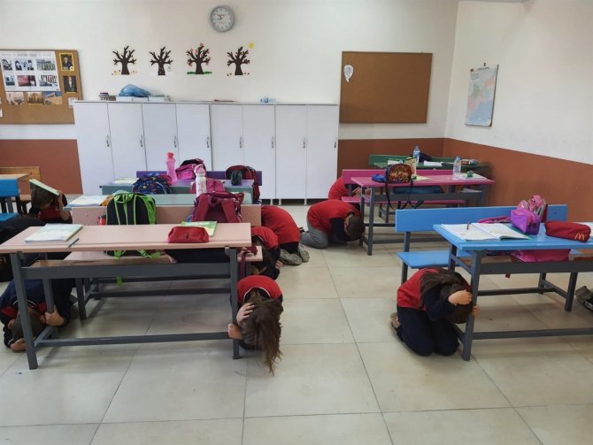 Tekirdağ’da Okulda Tatbikat Ve Afet Eğitimi