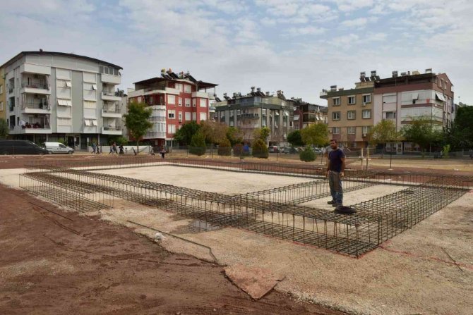 Kepez’in Kütüphane İnşaatı Devam Ediyor