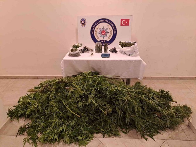 Bursa’da Kenevir Tarlasına Dönen Eve Baskın