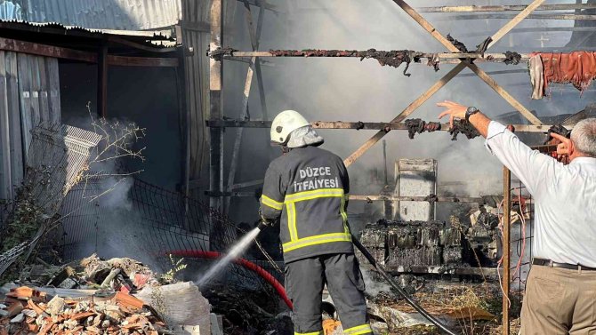 Fabrikanın Madeni Yağ Kazanında Çıkan Yangın 4 Saatte Söndürüldü