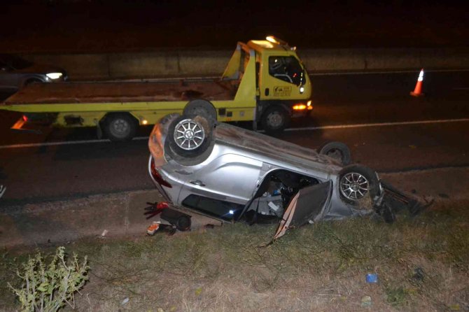Takla Atan Otomobilin Sürücüsü Yaralandı