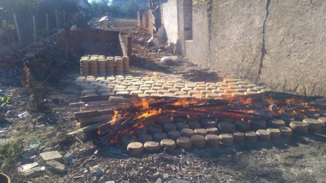 Mihalıççık Halk Merkezi Atölyesinde Tescilli “Sorkun Çömleği” Pişirildi