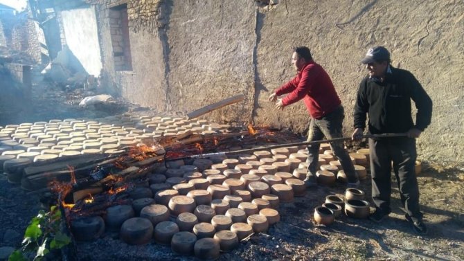 Mihalıççık Halk Merkezi Atölyesinde Tescilli “Sorkun Çömleği” Pişirildi