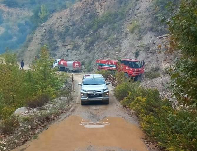 Kontrol Altına Alınan Orman Yangınında Soğutma Çalışmaları Devam Ediyor