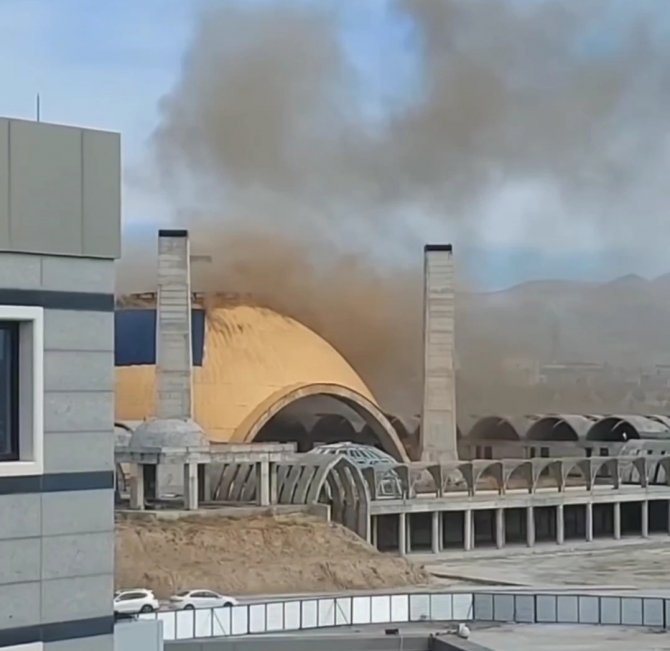 Tıbbiye Camii İnşaatında Bir Haftada İkinci Kez Yangın Çıktı