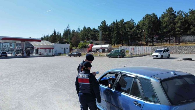 Bolvadin’de Jandarmadan Trafik Denetimi