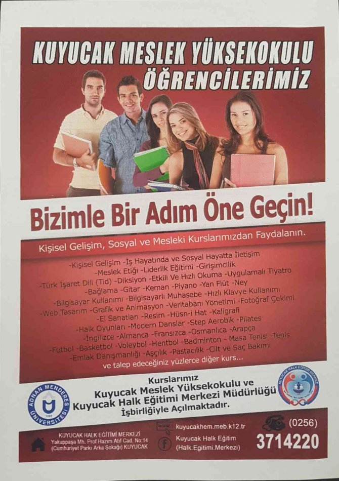 Halk Eğitim’den Kuyucak Myo Öğrencilerine Ücretsiz Kurs Desteği