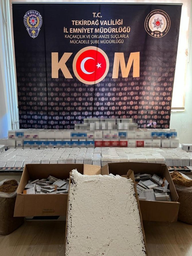 Tekirdağ’da 196 Bin Makaron Ele Geçirildi