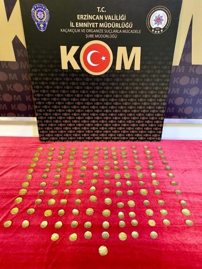 Erzincan’da Bizans Dönemine Ait 140 Adet Sikke Ele Geçirildi