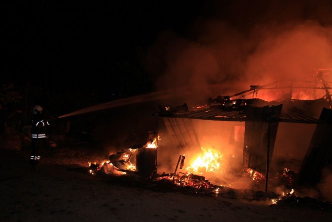 İ̇ki Kardeşin Bitişik Evleri Tamamen Yandı