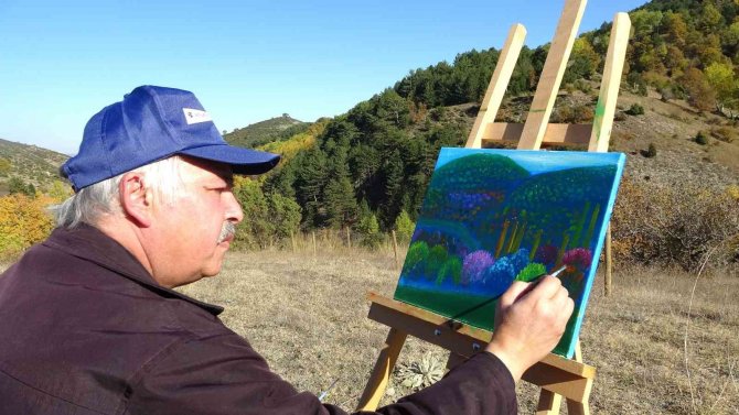 Eserlerini Doğada Yapıyor