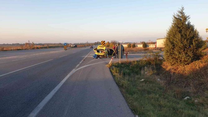 Karacabey’de Seyir Halindeki Araç Alev Alev Yandı