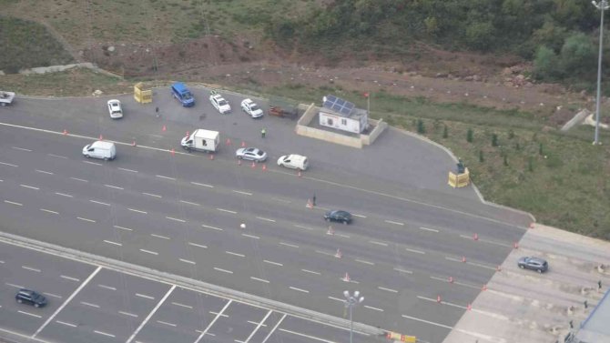 Havadan Denetlenen Kuzey Marmara’da Kurallara Uymayan Sürücülere Göz Açtırılmadı