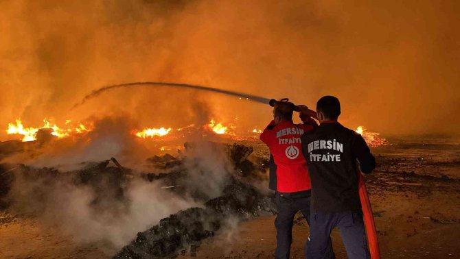 Mersin’de Palet Fabrikasında Korkutan Yangın