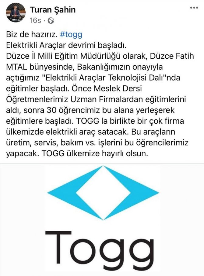 Togg’un Ustaları Düzce’de Yetişecek