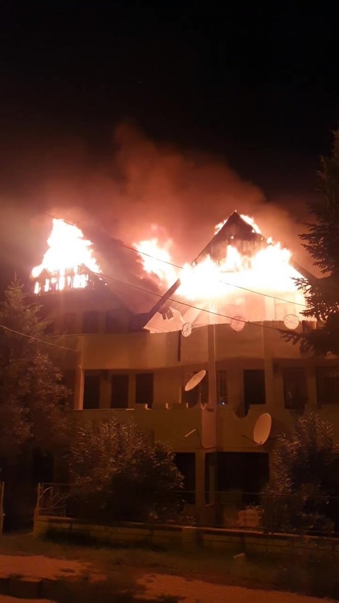 Bitişik 2 Villa Alev Alev Yandı