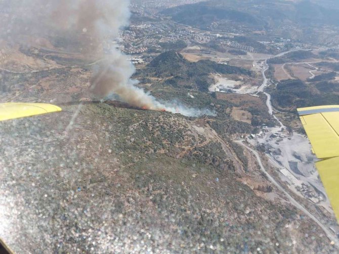 Aydın’da Makilik Ve Zirai Alandaki Yangın Kontrol Altına Alındı