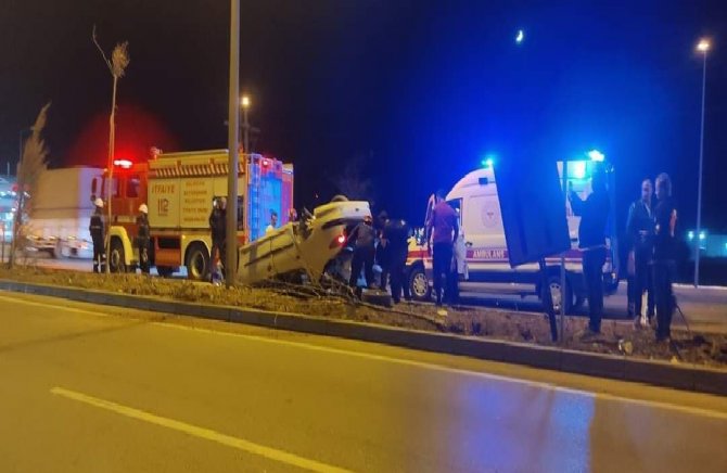 Bandırma’da Araç Takla Attı; 1 Kişi Yaralı
