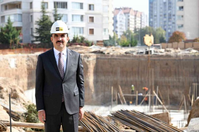 Başkan Altay Yenişehir Sosyal Tesisi Ve Lise Medeniyet Akademisi İnşaatını İnceledi