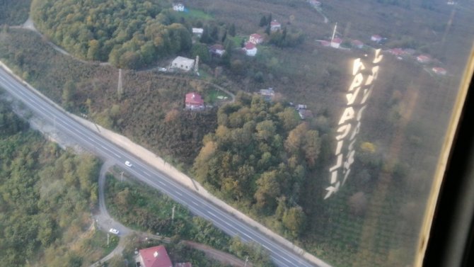 Ordu’da Jandarma Ekiplerinden Helikopterli Trafik Denetimi