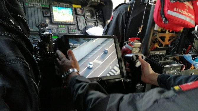 Ordu’da Jandarma Ekiplerinden Helikopterli Trafik Denetimi