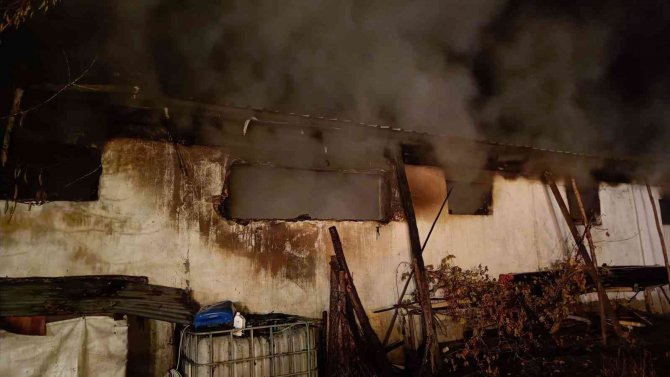 Bolu’da 2 Katlı Ev Ve Kümes Alev Alev Yandı