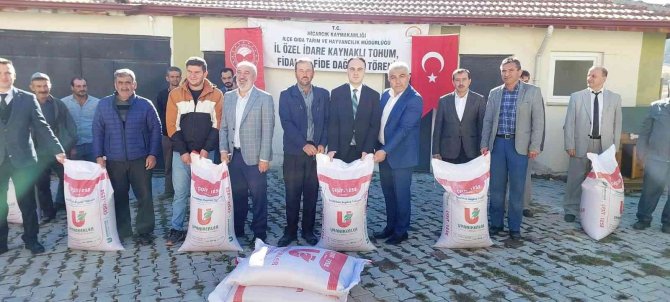 Hisarcık’ta Çiftçilere Yüzde 50 Hibeli 40 Ton Arpa Ve Buğday Tohumu Dağıtıldı