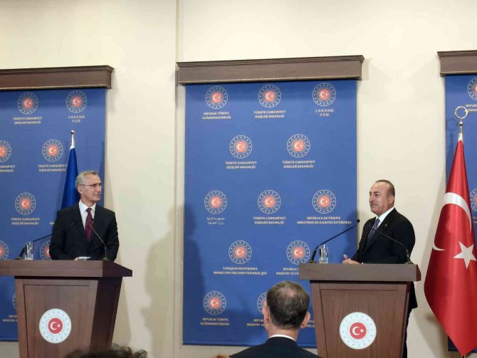 Dışişleri Bakanı Çavuşoğlu Nato Genel Sekreteri Stoltenberg İle Bir Araya Geldi