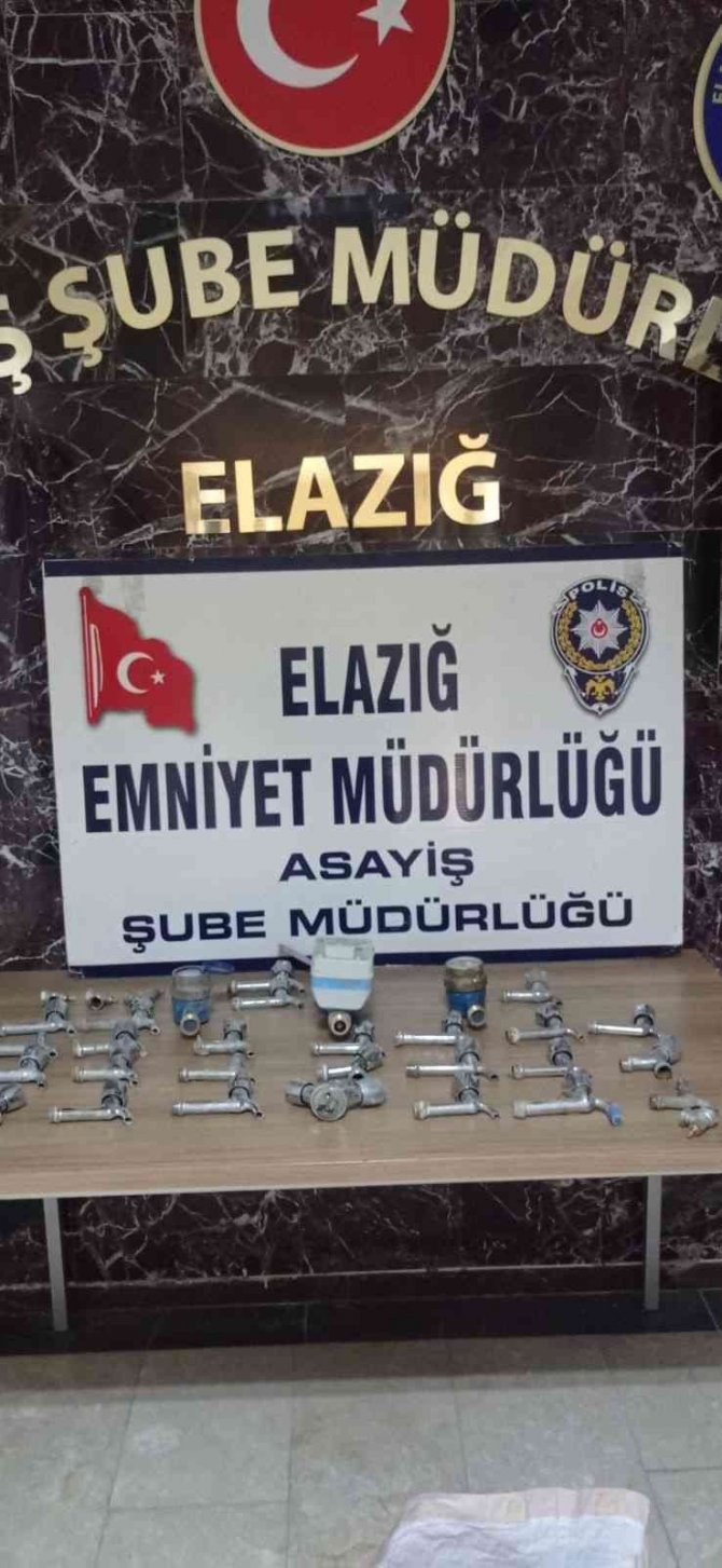 Elazığ’da Su Saati Ve Muslukları Çalan Şüpheli Yakalandı