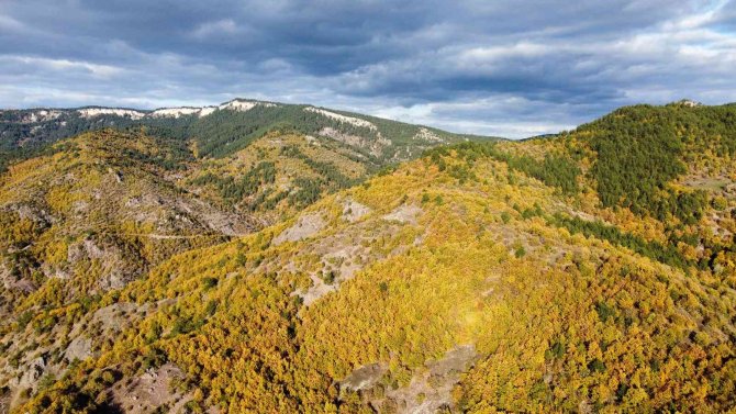 Kastamonu’da Sonbahar Manzarası Dron İle Görüntülendi
