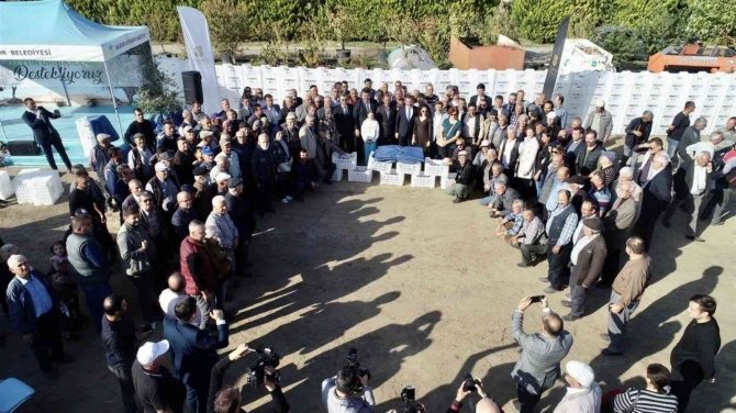 Balıkesir’de Büyükşehir’den Zeytin Üreticilerine Tente Ve Zeytin Kasası Desteği