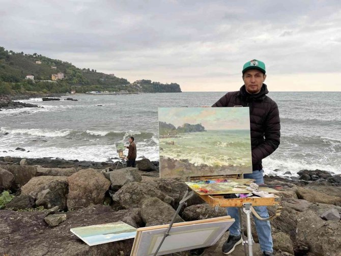 Doğal Güzellikler Tuvallere Yansıttılar