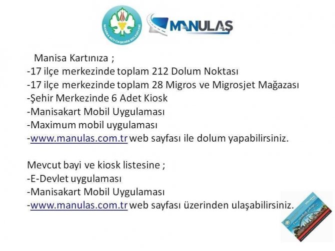 Maski̇’den Uyarı: ‘Manisakart Bakiye Yüklemesi Yaparken Dikkat!’