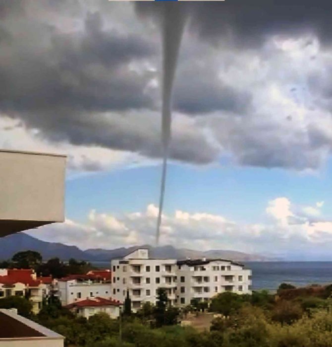 Datça’da Korkutan Dev Hortum