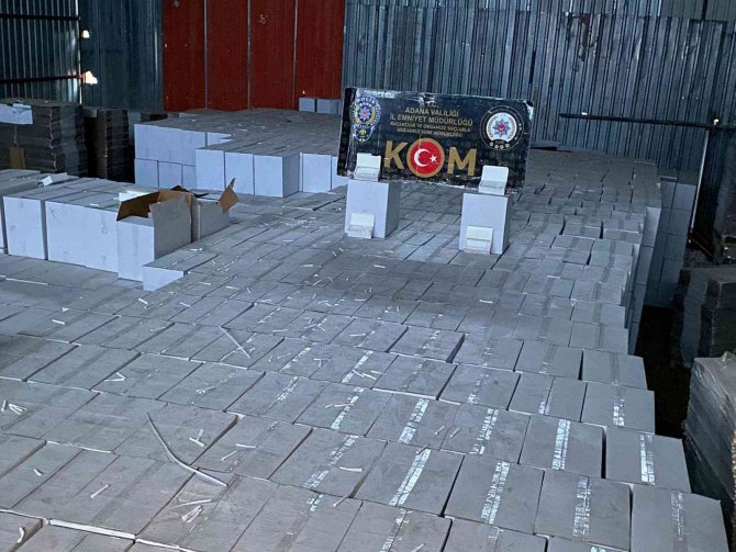 Adana’da 132 Milyon 250 Bin Adet Kaçak Makaron Ele Geçirildi