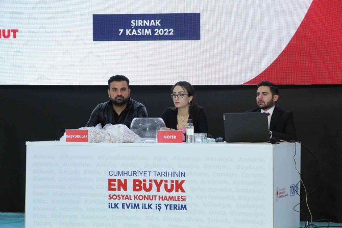 Sosyal Konut Projesi’nde İlk Kura Bin 450 Konut İçin Şırnak’ta Çekildi
