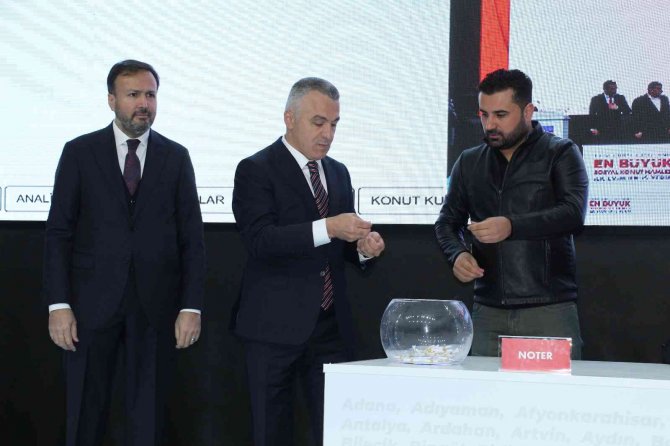 Sosyal Konut Projesi’nde İlk Kura Bin 450 Konut İçin Şırnak’ta Çekildi