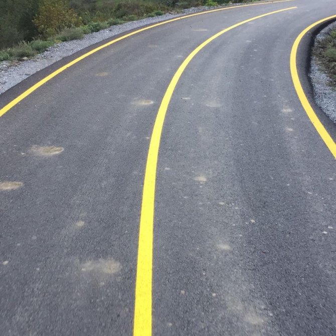 Köy Yollarında Çizgi Çalışması Başladı