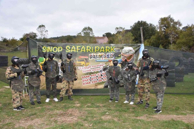 Sinop’ta Üniversite Öğrencilerinden Paint Ball Maçı
